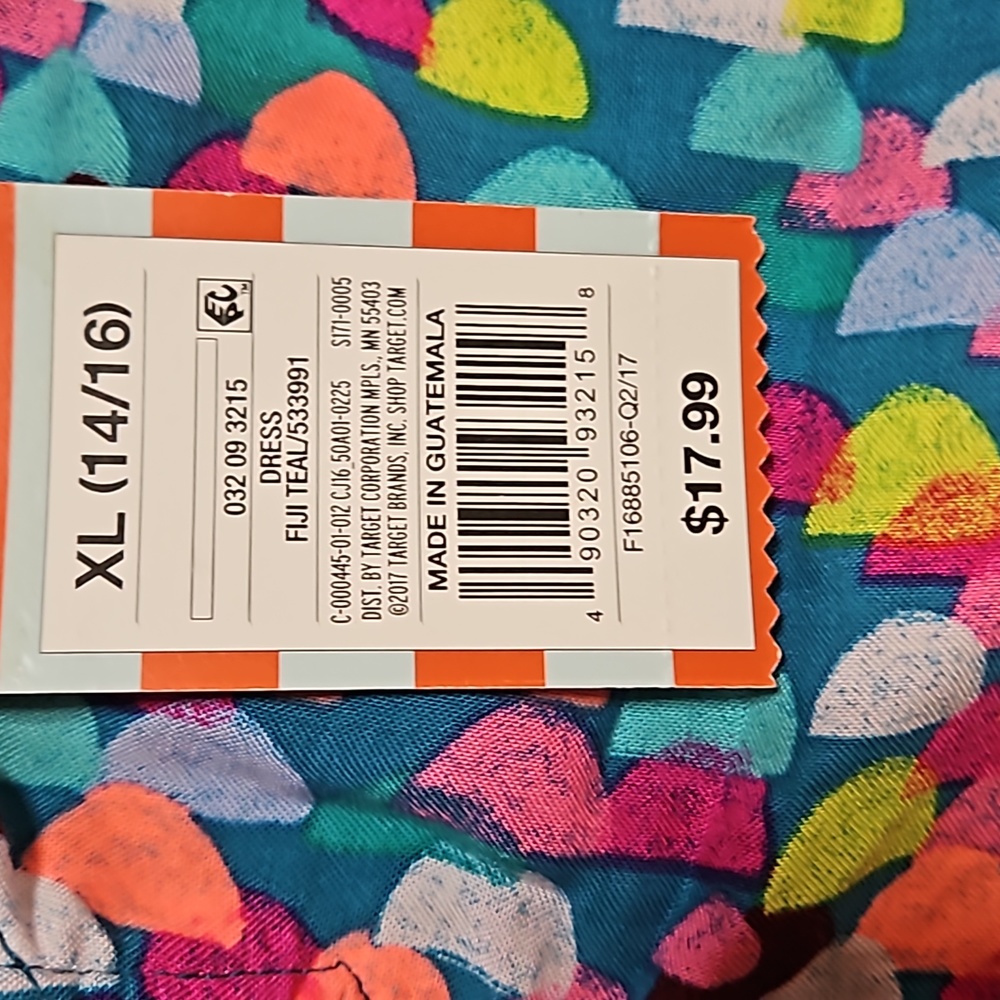 Cat & Jack,  Fiji Teal, dress, size XL (14/16) - Picture 4 of 11